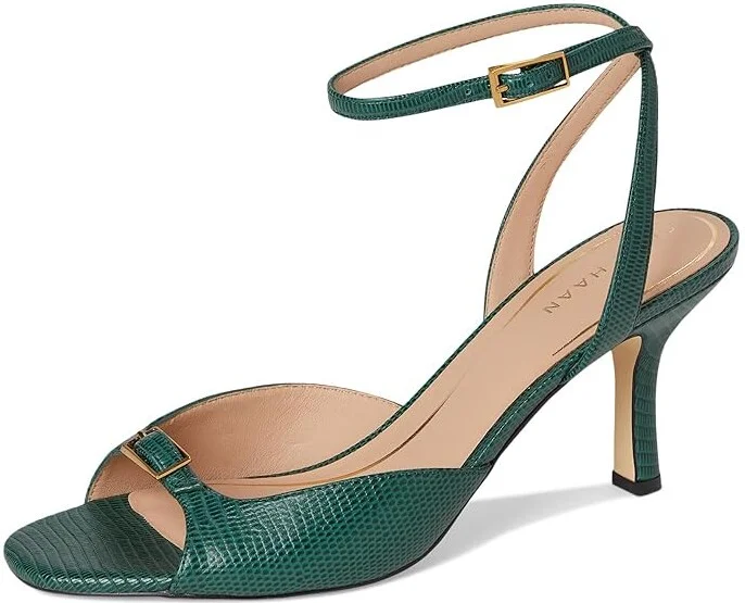 Cole Haan Annalise Buckle Sandals Women's Sandals Rainforest Lizard Print Leather : 8 B - Medium - Image 5