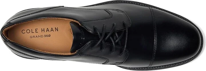 Cole Haan Bedford Cap-Toe Oxfords Men's Lace-up Boots Black : 8.5 D - Medium, Leather - Image 2