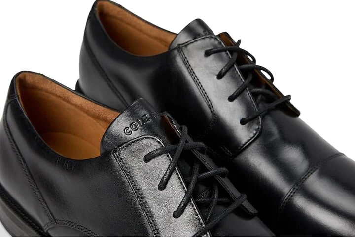 Cole Haan Bedford Cap-Toe Oxfords Men's Lace-up Boots Black : 8.5 D - Medium, Leather - Image 7