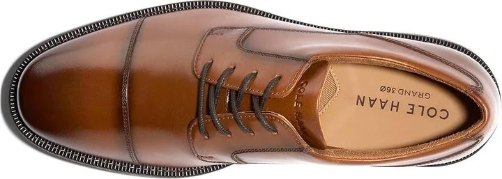 Cole Haan Bedford Cap-Toe Oxfords Men's Lace-up Boots British Tan : 11 D - Medium, Leather - Image 2