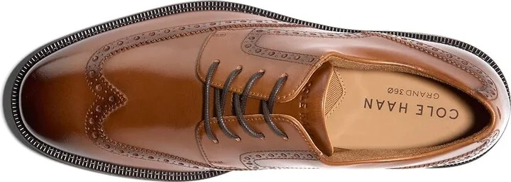 Cole Haan Bedford Wingtip Oxfords Men's Lace-up Boots British Tan : 11 D - Medium, Leather - Image 2