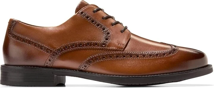 Cole Haan Bedford Wingtip Oxfords Men's Lace-up Boots British Tan : 11 D - Medium, Leather - Image 6