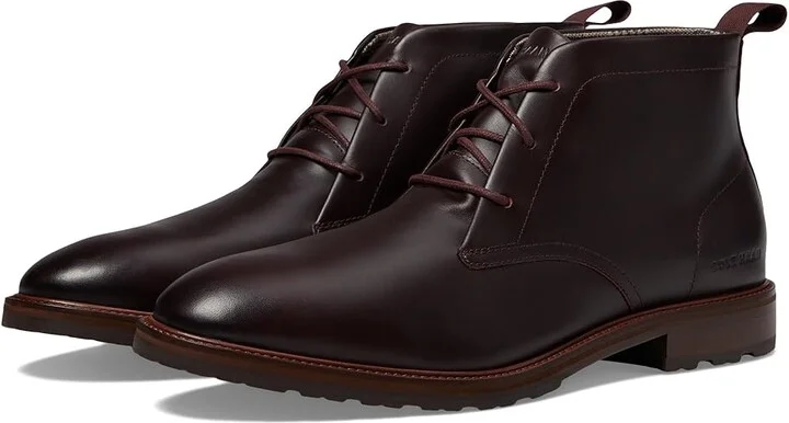 Cole Haan Berkshire Lug Chukka Boot Men's Boots Bloodstone/Dark Natural Water Resistant : 8 D - Medium, Leather
