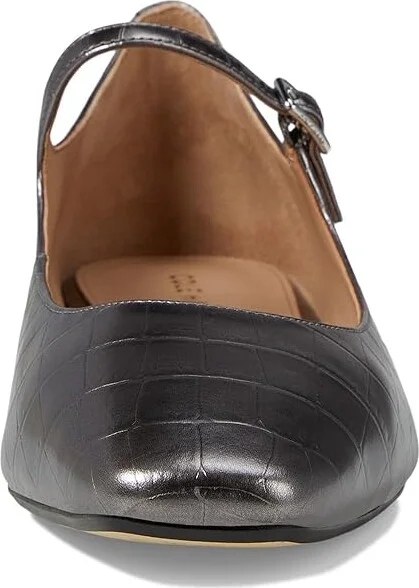 Cole Haan Bridge Mary Jane Ballet Women's Shoes Dark Silver Croc Print : 5 B - Medium, Leather - Image 2