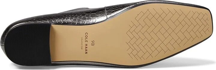 Cole Haan Bridge Mary Jane Ballet Women's Shoes Dark Silver Croc Print : 5 B - Medium, Leather - Image 3