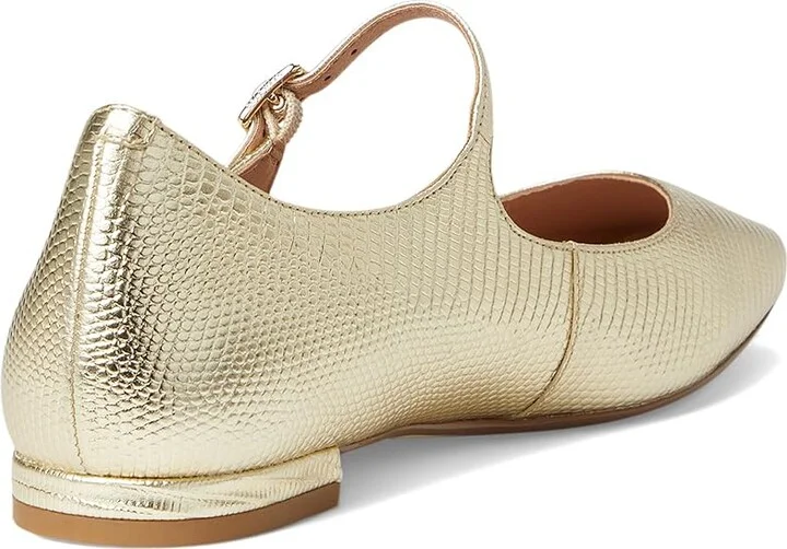 Cole Haan Bridge Mary Jane Ballet Women's Shoes Gold Lizard Print : 10 B - Medium, Leather - Image 4