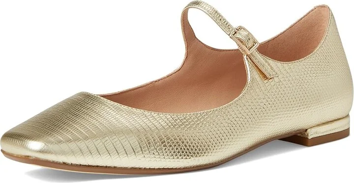 Cole Haan Bridge Mary Jane Ballet Women's Shoes Gold Lizard Print : 10 B - Medium, Leather - Image 5