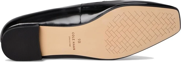 Cole Haan Brigid T-Strap Ballet Flat Women's Flat Shoes Black Leather : 8 B - Medium, Leather/Rubber - Image 3