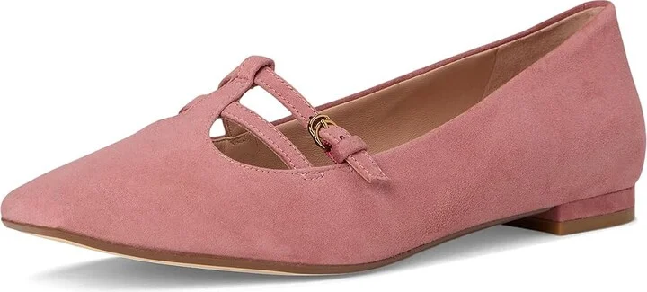 Cole Haan Brigid T-Strap Ballet Flat Women's Flat Shoes Rouge Suede : 10.5 B - Medium, Leather/Rubber - Image 5