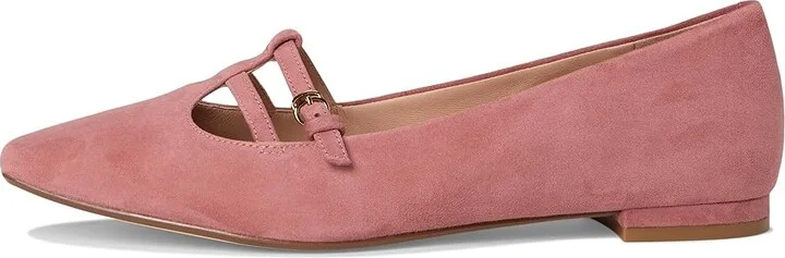 Cole Haan Brigid T-Strap Ballet Flat Women's Flat Shoes Rouge Suede : 10.5 B - Medium, Leather/Rubber - Image 6