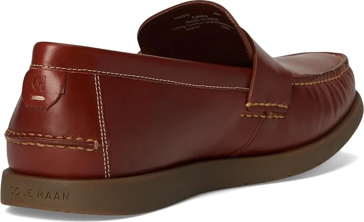 Cole Haan Brower Penny Loafers Men's Slip on Shoes Woodbury/Gum Water Resistant : 8 D - Medium, Leather - Image 4