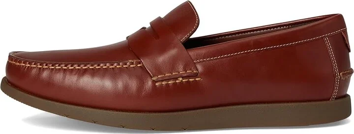 Cole Haan Brower Penny Loafers Men's Slip on Shoes Woodbury/Gum Water Resistant : 8 D - Medium, Leather - Image 6