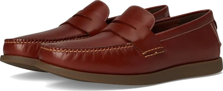 Cole Haan Brower Penny Loafers Men's Slip on Shoes Woodbury/Gum Water Resistant : 8 D - Medium, Leather