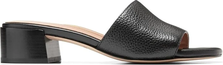 Cole Haan Calli Single Band Sandal Women's Sandals Black Leather : 7.5 B - Medium, Leather/Suede - Image 7