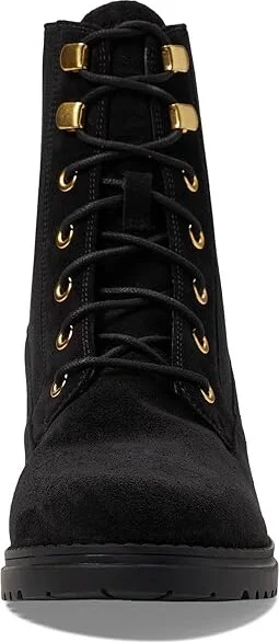 Cole Haan Camea Waterproof Combat Boot II Women's Boots Black Suede Waterproof : 7 B - Medium, Leather - Image 2