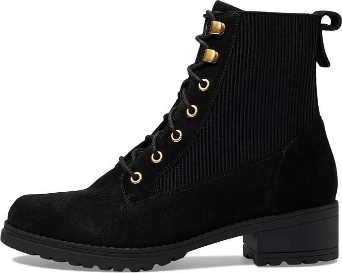 Cole Haan Camea Waterproof Combat Boot II Women's Boots Black Suede Waterproof : 7 B - Medium, Leather - Image 5