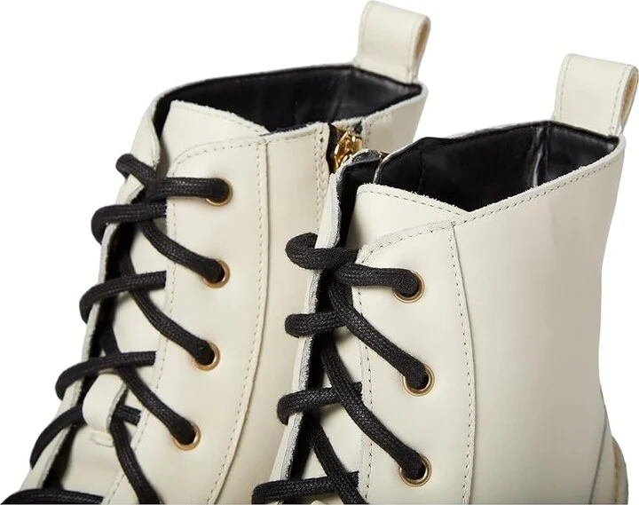 Cole Haan Camea Waterproof Combat Boot Women's Shoes Waterproof Ivory Leather : 7.5 B - Medium, Synthetic - Image 5