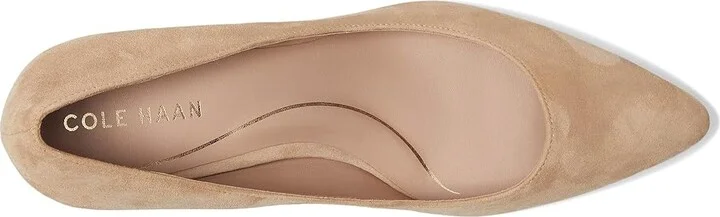 Cole Haan Cassandra Block Heel Pumps High Women's Heels Tuscan Sand Suede : 10 B - Medium, Leather - Image 2