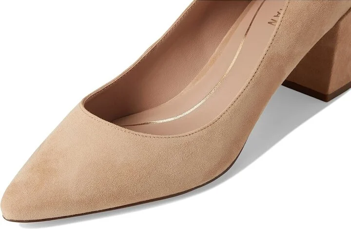 Cole Haan Cassandra Block Heel Pumps High Women's Heels Tuscan Sand Suede : 10 B - Medium, Leather - Image 7