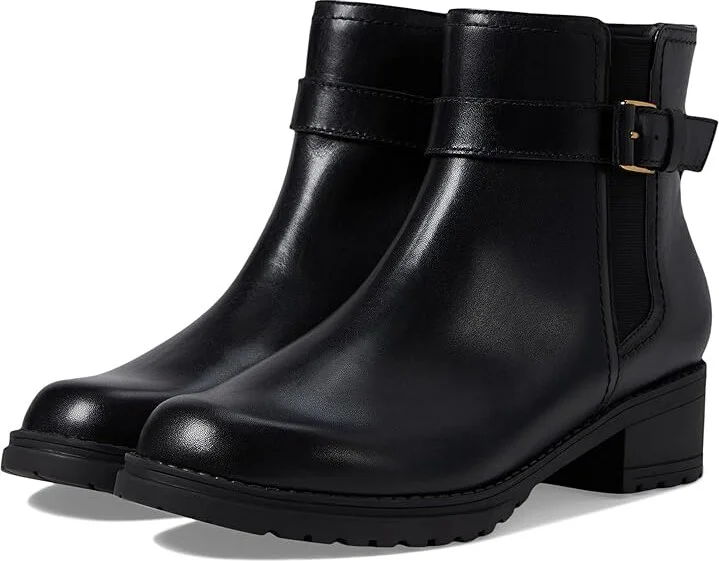 Cole Haan Catherine Bootie Waterproof Women's Boots Black Leather Waterproof : 9.5 B - Medium