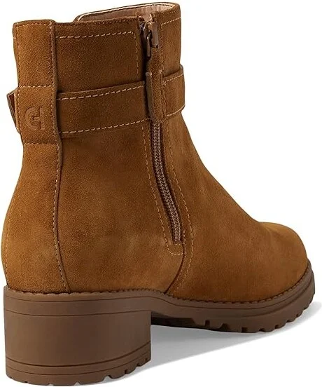 Cole Haan Catherine Bootie Waterproof Women's Boots Golden Honey Suede Waterproof : 10 B - Medium, Leather - Image 4