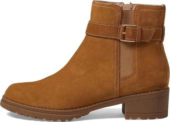 Cole Haan Catherine Bootie Waterproof Women's Boots Golden Honey Suede Waterproof : 10 B - Medium, Leather - Image 6
