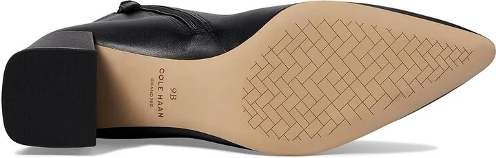 Cole Haan Catlyn Block Heel Bootie Women's Boots Black Leather : 5 B - Medium - Image 3
