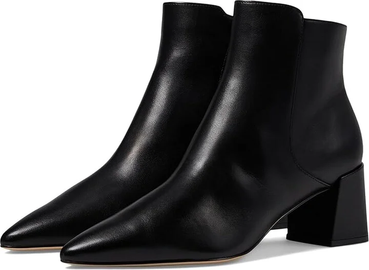 Cole Haan Catlyn Block Heel Bootie Women's Boots Black Leather : 5 B - Medium