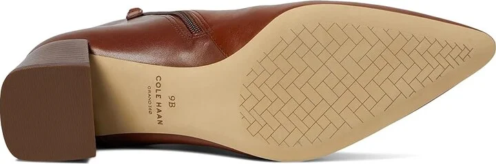 Cole Haan Catlyn Block Heel Bootie Women's Boots Dark Cuoio Leather : 8.5 B - Medium - Image 3
