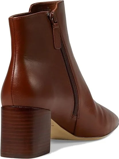 Cole Haan Catlyn Block Heel Bootie Women's Boots Dark Cuoio Leather : 8.5 B - Medium - Image 4