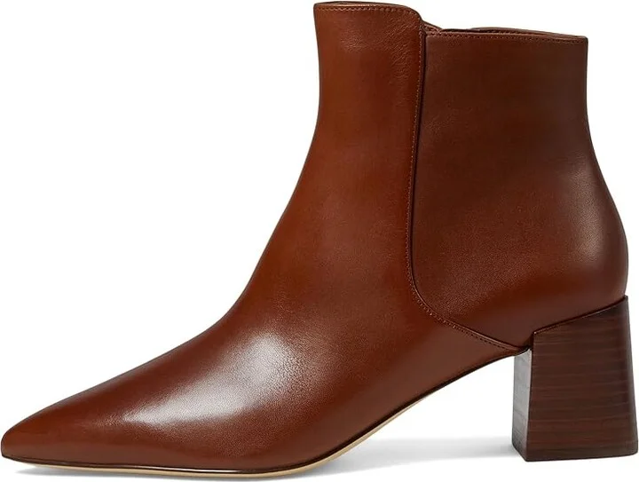 Cole Haan Catlyn Block Heel Bootie Women's Boots Dark Cuoio Leather : 8.5 B - Medium - Image 5