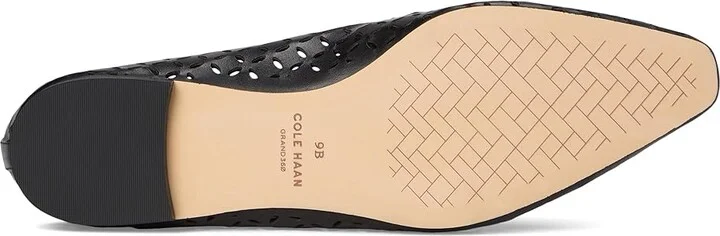 Cole Haan Chantal Loafers Women's Flat Shoes Black Perforated Leather : 8 B - Medium - Image 3