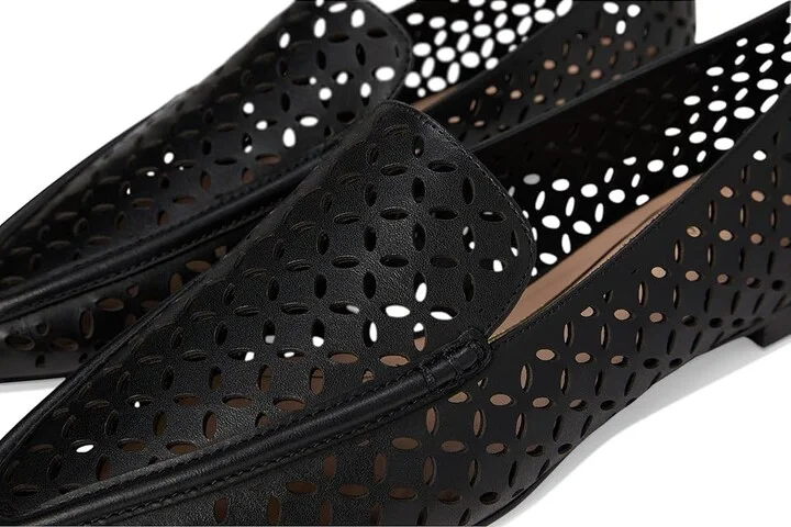Cole Haan Chantal Loafers Women's Flat Shoes Black Perforated Leather : 8 B - Medium - Image 7