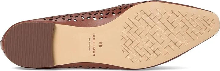 Cole Haan Chantal Loafers Women's Flat Shoes Dark Cuoio Perforated Leather : 7.5 B - Medium - Image 3