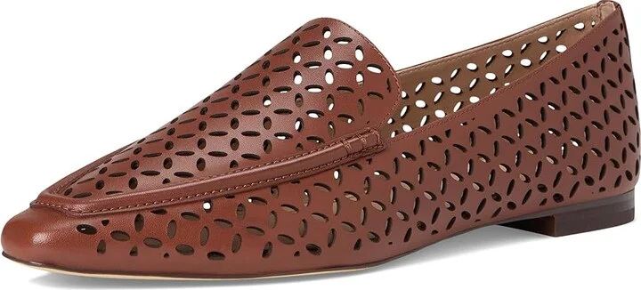 Cole Haan Chantal Loafers Women's Flat Shoes Dark Cuoio Perforated Leather : 7.5 B - Medium - Image 5