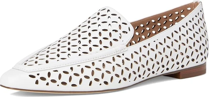 Cole Haan Chantal Loafers Women's Flat Shoes White Perforated Leather : 9 B - Medium - Image 5