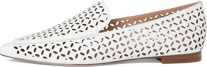 Cole Haan Chantal Loafers Women's Flat Shoes White Perforated Leather : 9 B - Medium - Image 6