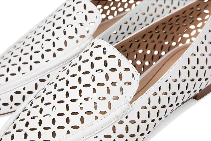 Cole Haan Chantal Loafers Women's Flat Shoes White Perforated Leather : 9 B - Medium - Image 7