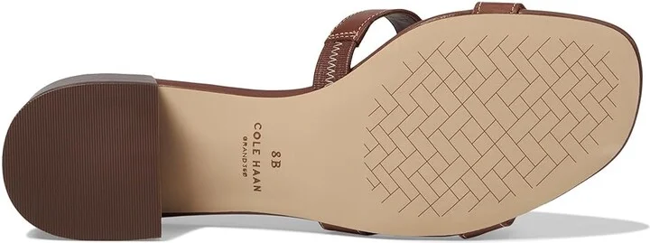 Cole Haan Chrisee Block Heel Sandal Women's Sandals Dark Cuoio Leather : 9 B - Medium - Image 3