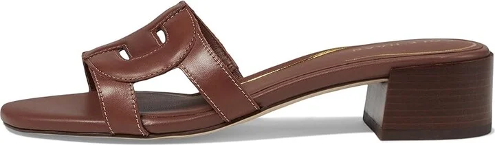 Cole Haan Chrisee Block Heel Sandal Women's Sandals Dark Cuoio Leather : 9 B - Medium - Image 5