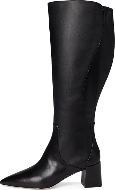 Cole Haan Clarice Tall Boot Extended Calf Women's Boots Black Leather : 8.5 B - Medium, Leather/Rubber - Image 6