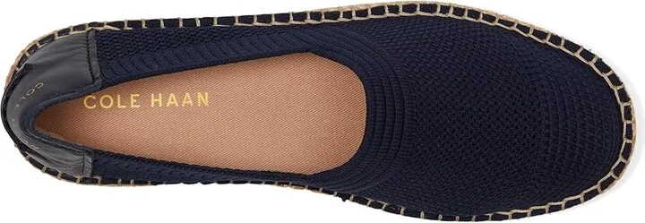 Cole Haan Cloudfeel Espadrille II Women's Flat Shoes Marine Blue Stitchlite : 7 B - Medium, Nylon/Polyester - Image 2