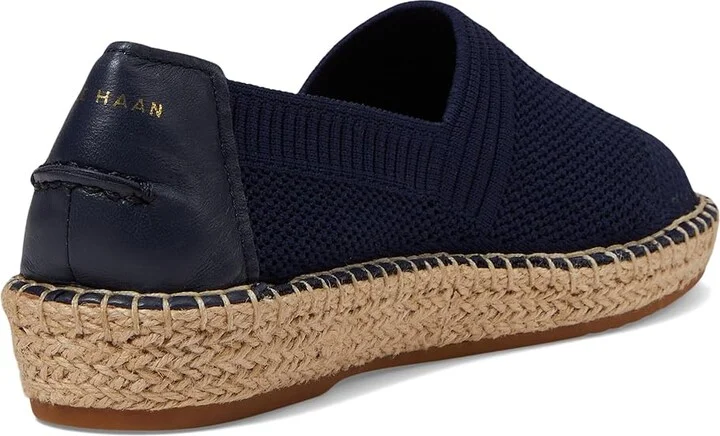 Cole Haan Cloudfeel Espadrille II Women's Flat Shoes Marine Blue Stitchlite : 7 B - Medium, Nylon/Polyester - Image 4