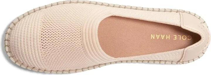 Cole Haan Cloudfeel Espadrille II Women's Flat Shoes Sandollar Stitchlite : 8.5 B - Medium, Nylon/Polyester - Image 2