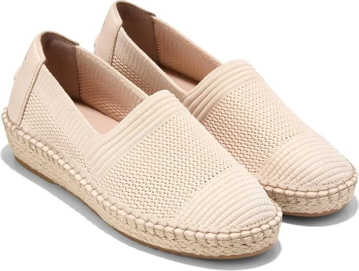 Cole Haan Cloudfeel Espadrille II Women's Flat Shoes Sandollar Stitchlite : 8.5 B - Medium, Nylon/Polyester