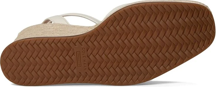 Cole Haan Cloudfeel Kyra Espadrille Wedges Women's Shoes Ivory Leather : 11 B - Medium - Image 3