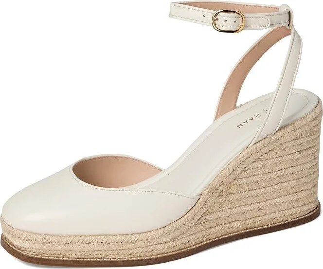 Cole Haan Cloudfeel Kyra Espadrille Wedges Women's Shoes Ivory Leather : 11 B - Medium - Image 5