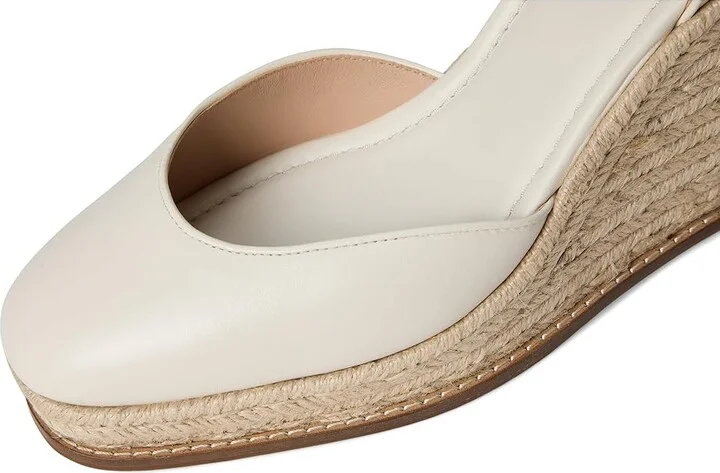 Cole Haan Cloudfeel Kyra Espadrille Wedges Women's Shoes Ivory Leather : 11 B - Medium - Image 7