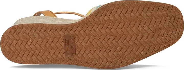 Cole Haan Cloudfeel Kyra Espadrille Wedges Women's Shoes Riviera Striped Canvas/Biscuit Leather : 9.5 B - Medium - Image 3