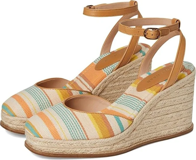 Riviera Striped Canvas,biscuit Leather